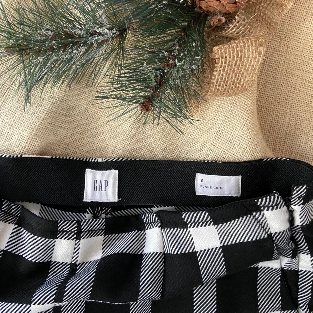 Gap Flare Crop Checkered Dress Pants - Picture 4 of 7